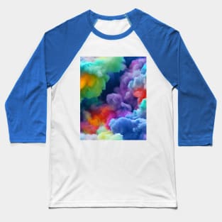 Abstract Cotton Candy Clouds Baseball T-Shirt